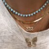 Butterfly love necklace with an adjustable 16 to 18 inch chain