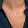 925 Sterling Silver Diamond Butterfly Necklace - Image 2