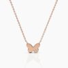 925 Sterling Silver Diamond Butterfly Necklace - Image 5