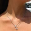 Gold-plated sterling silver chai necklace
