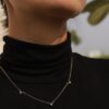 925 Sterling Silver Diamond Chain Necklace - Image 3