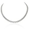 925 Sterling Silver Diamond Choker Necklace