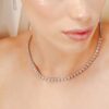 925 Sterling Silver Diamond Choker Necklace - Image 4