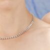 925 Sterling Silver Diamond Choker Necklace - Image 6