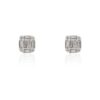 925 Sterling Silver Diamond Cluster Earrings