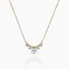 925 Sterling Silver Diamond Cluster Necklace