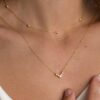 925 Sterling Silver Diamond Cluster Necklace - Image 2