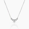 925 Sterling Silver Diamond Cluster Necklace - Image 4