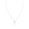 925 Sterling Silver Diamond Cross Pendant Necklace