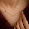 925 Sterling Silver Diamond Crown Chain Necklace - Image 2