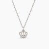 925 Sterling Silver Diamond Crown Necklace - Image 5