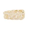 925 Sterling Silver Diamond Cuban Link Ear Band