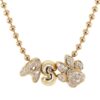 925 Sterling Silver Diamond Dog Paw Necklace On Ball Chain - Image 2