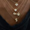 925 Sterling Silver Diamond Dog Paw Necklace On Ball Chain - Image 3