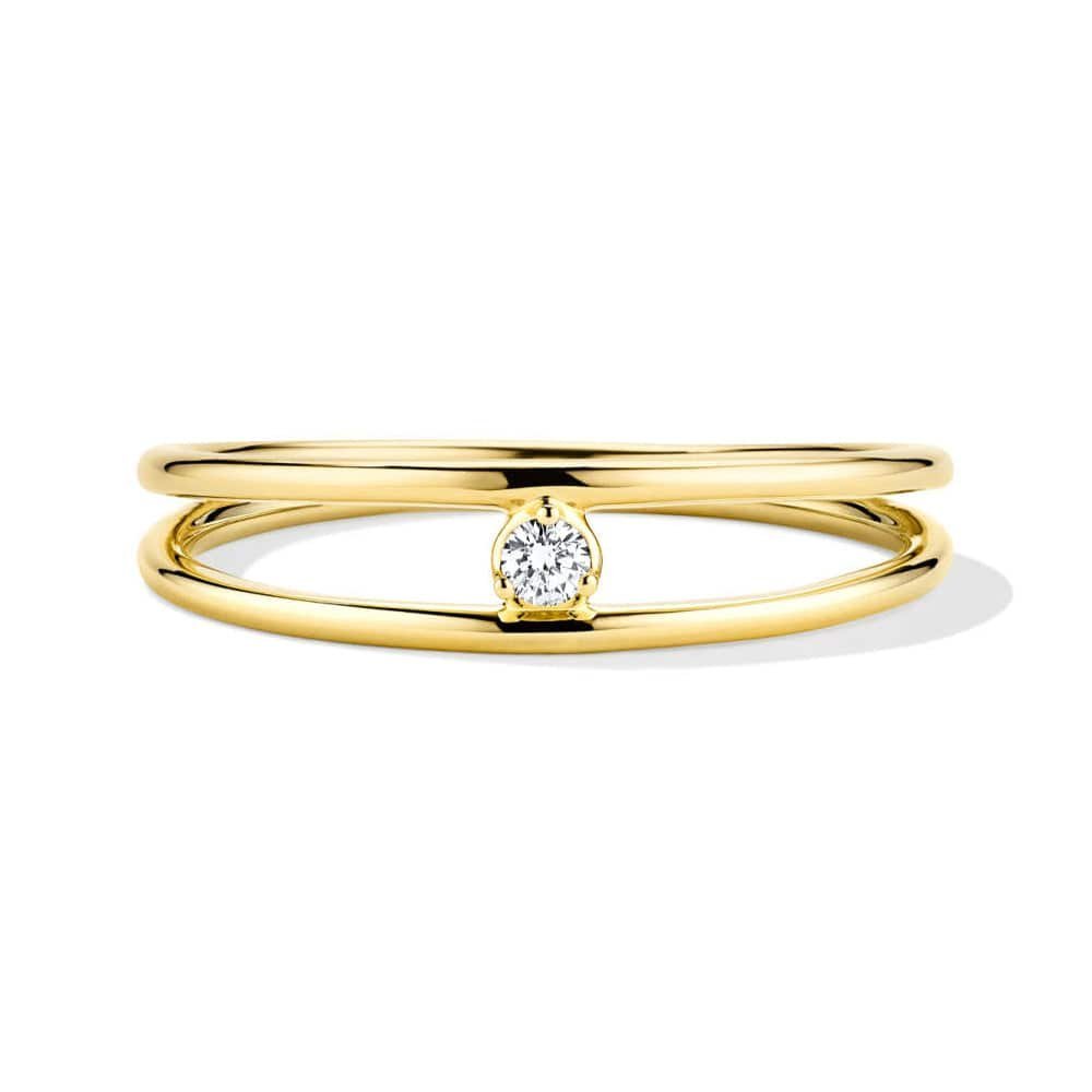 925 Sterling Silver Diamond Double Stacker Band