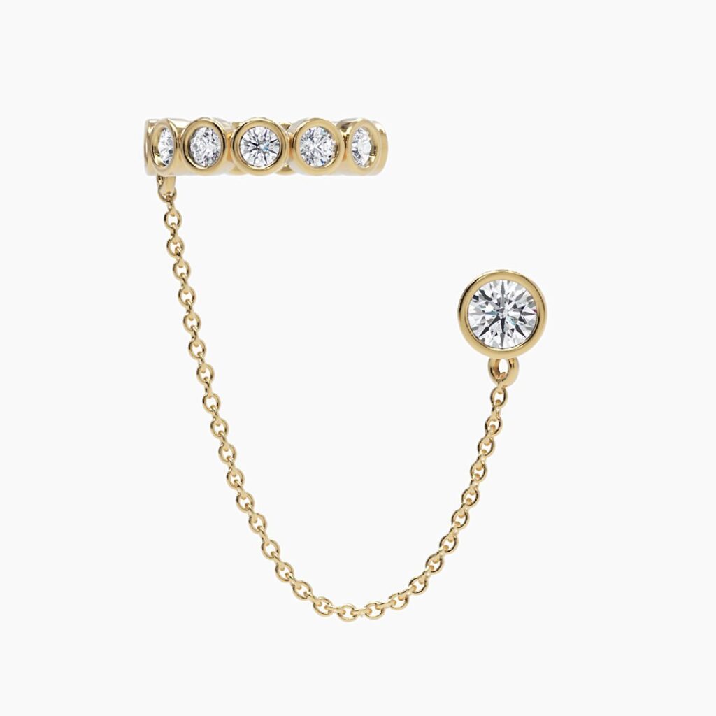925 Sterling Silver Diamond Ear Cuff