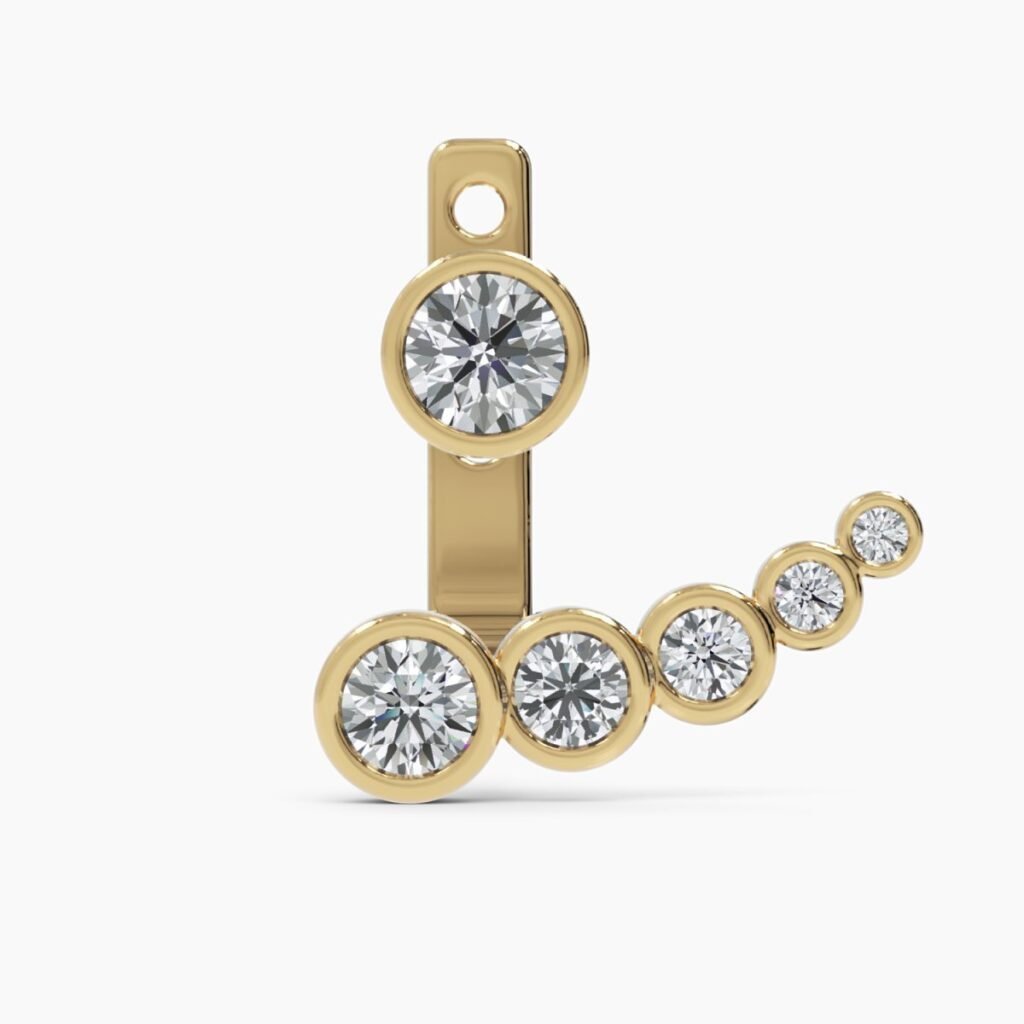 925 Sterling Silver Diamond Earring Jackets