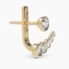 Sterling silver earring jackets with 15.30mm height and 13.80mm width
