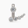 Diamond earring jackets in 925 sterling silver for everyday wear