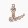 Sterling silver earring jackets that let studs remain the focal point