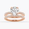 925 Sterling Silver Diamond Engagement Ring Solitaire Pave Accents - Image 17
