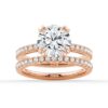 925 Sterling Silver Diamond Engagement Ring Solitaire Pave Accents - Image 25