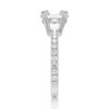 925 Sterling Silver Diamond Engagement Ring Solitaire Pave Accents - Image 5