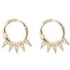 925 Sterling Silver Hoop Earrings with five spike details
