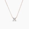 Diamond flower necklace with 0.11ct stone weight and slim chain