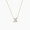 Elegant flower necklace in sterling silver with polished gold plating