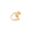 925 Sterling Silver Diamond Flower Ring - Image 6