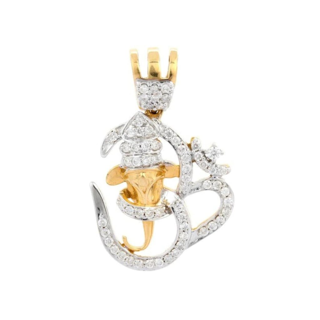 925 Sterling Silver Diamond Ganesha Pendant