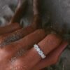 Distinctive geometric ring with a clean structured silhouette