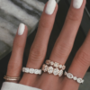 Modern ring featuring premium CZ diamonds in pave setting