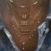 925 Sterling Silver Diamond Good Luck Horseshoe Necklace On Ball Chain - Image 2
