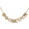 925 Sterling Silver Diamond GOOD LUCK Necklace On Ball Chain