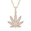 925 Sterling Silver Diamond Grande Sweet Leaf Necklace