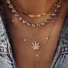 925 Sterling Silver Diamond Grande Sweet Leaf Necklace - Image 2