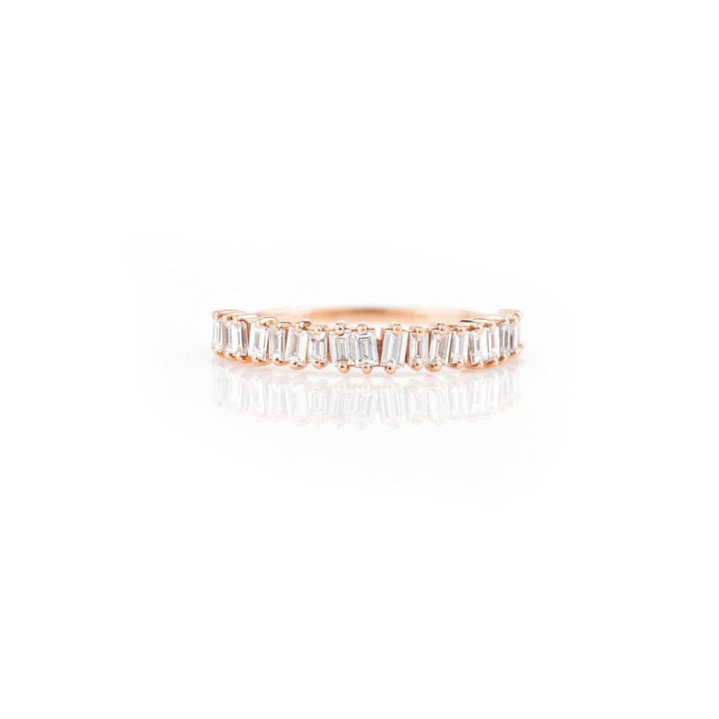 925 Sterling Silver Diamond Half Eternity Band