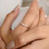 925 Sterling Silver Diamond Half Eternity Band - Image 2