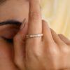 925 Sterling Silver Diamond Half Eternity Band - Image 4