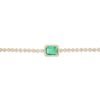 Bracelet with premium CZ emerald accents and diamond halo setting