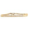 925 Sterling Silver tennis bracelet with heart-inspired bezel accents