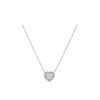 925 Sterling Silver Diamond Heart Drop Earrings with heart-shaped stones