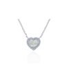 Gold-plated sterling silver heart drop earrings with sparkling detail
