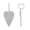 Heart fringe earrings with Premium CZ diamond details and gold plating