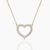 925 Sterling Silver Diamond Heart Necklace