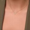 925 Sterling Silver Diamond Heart Necklace - Image 3