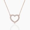 925 Sterling Silver Diamond Heart Necklace - Image 5