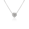 925 Sterling Silver Diamond Heart Necklace